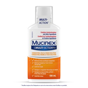 Packshot de solution Mucinex Multi-Action congestion, rhume et toux