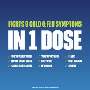 Fights 9 cold & flu symptoms in one dose